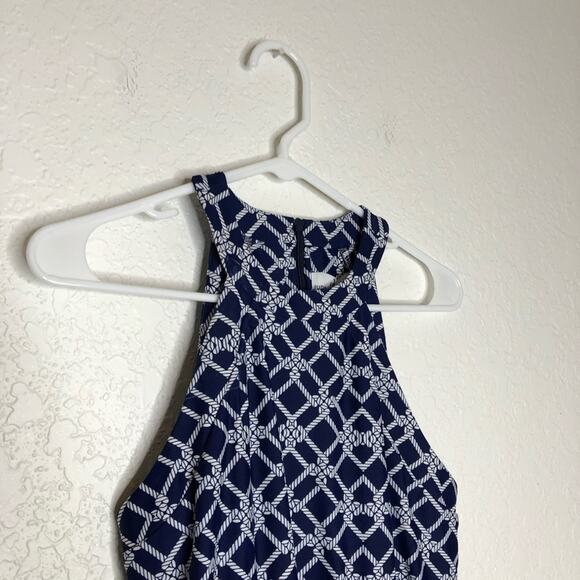Jude Connally blue white nautical rope sleeveless wide leg jumpsuit size Small - Picture 2 of 15